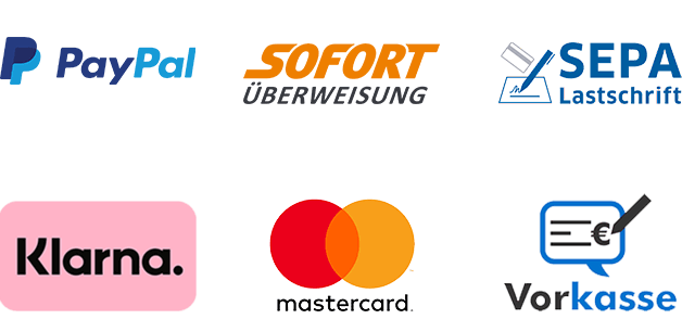 Logos verschiedener Zahlungsmethoden